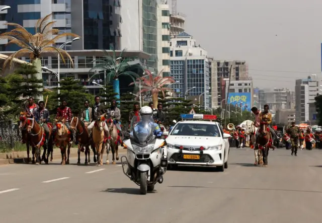 funeral procession for slain Ethiopian Army Chief of Staff Gen Seare Mekonnen and retired major general Gezae Aberra in Addis Ababa, Ethiopia