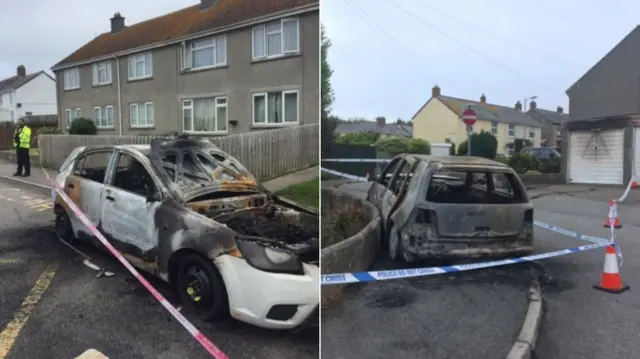 Helston car fires