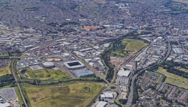 Derby aerial view