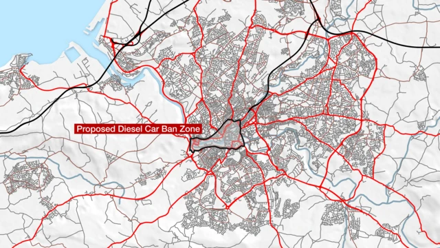 Proposed diesel car ban zone