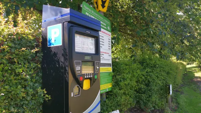 Car parking ticket machine