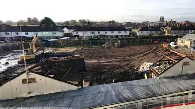 The area at the hospital after the hutted wards were demolished