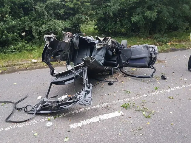 Crashed car