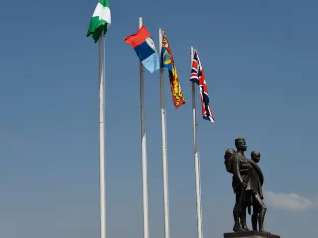 A statue honouring lost soldiers in Abuja, Nigeria