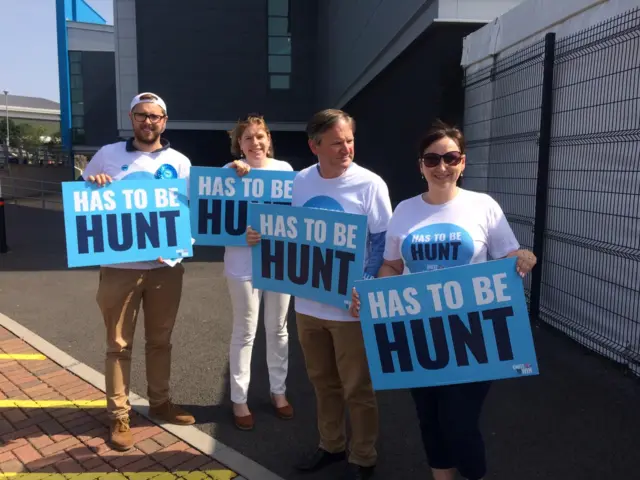 Hunt supporters