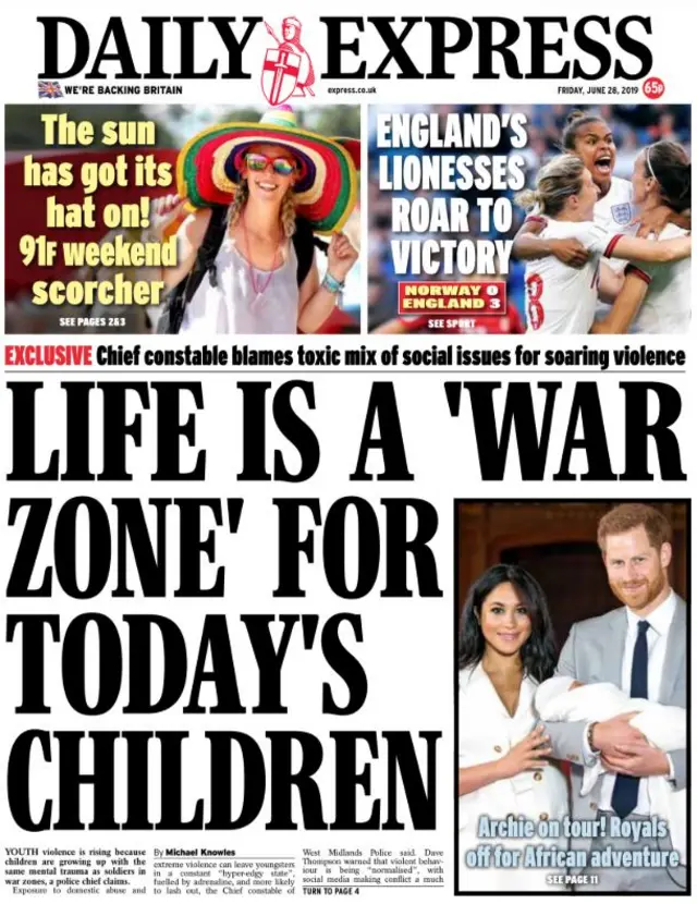 Daily Express front page