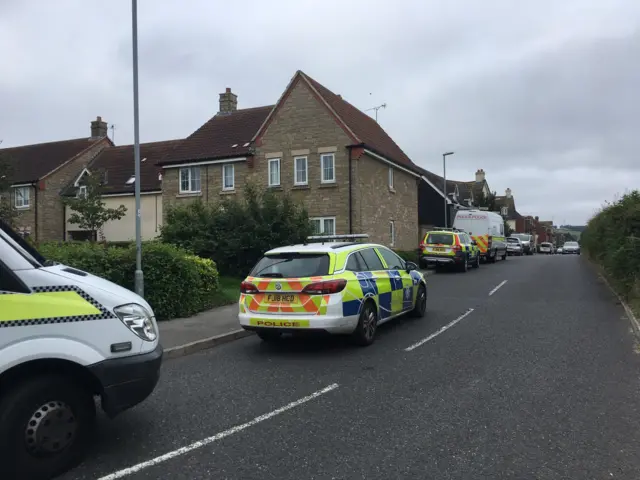 Police attend an incident at a property on Mansfield Lane, in Calverton, Nottinghamshire