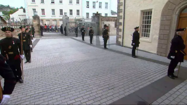 Guards at the parliament