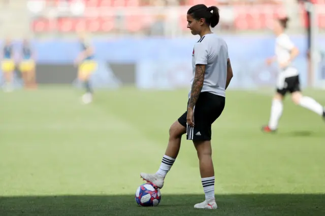 Dzsenifer Marozsan returns after suffering a broken toe in Germany's opening game of the tournament