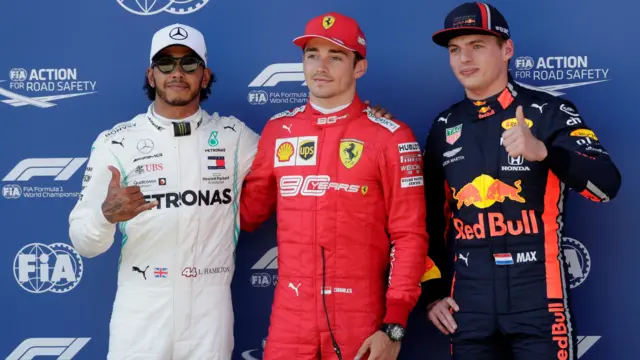 Hamilton, Leclerc and Verstappen