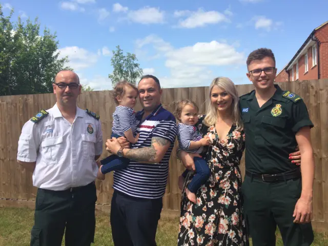 The family with the paramedics