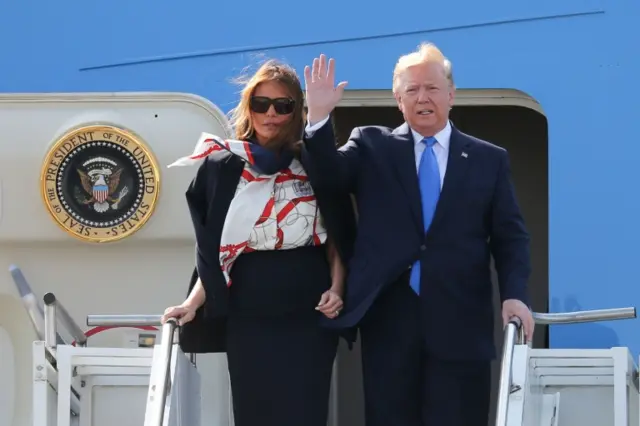 President Trump and the First Lady Melania Trump