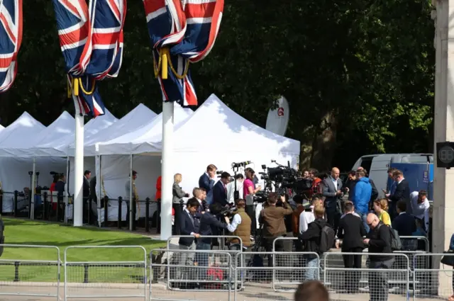 Media at Buckingham Palace