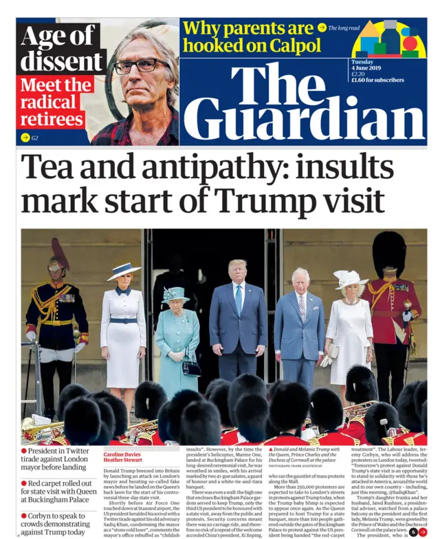 Guardian front page