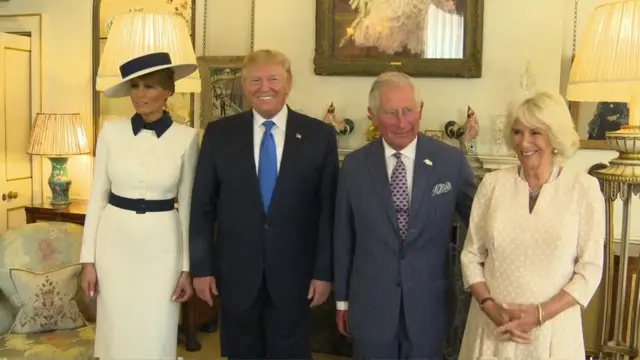 Melania Trump, Donald Trump, Prince Charles and Camilla at Clarence House