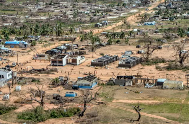 Cyclone hit area in Mozambique