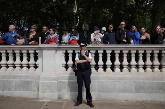 Police at palace