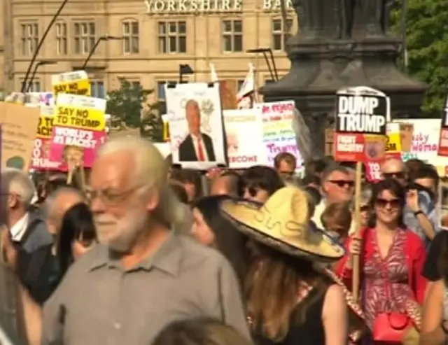 Trump protest march