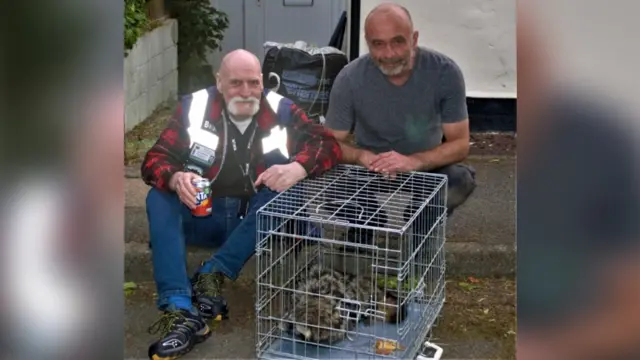 Chris Mullin, left, and Mike Potts, right, of Beastwatch UK