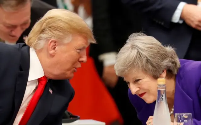 Theresa May and Donald Trump