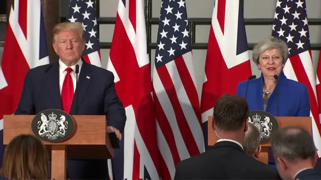 President Trump and Theresa May