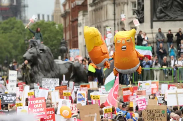 Trump balloons