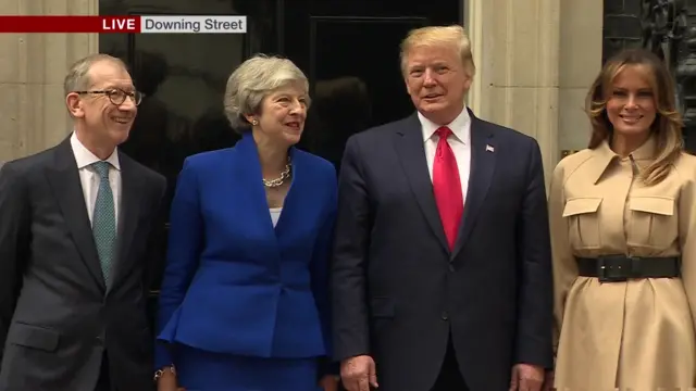 Theresa May and Donald Trump