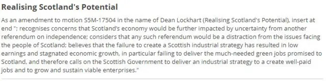 Labour amendment