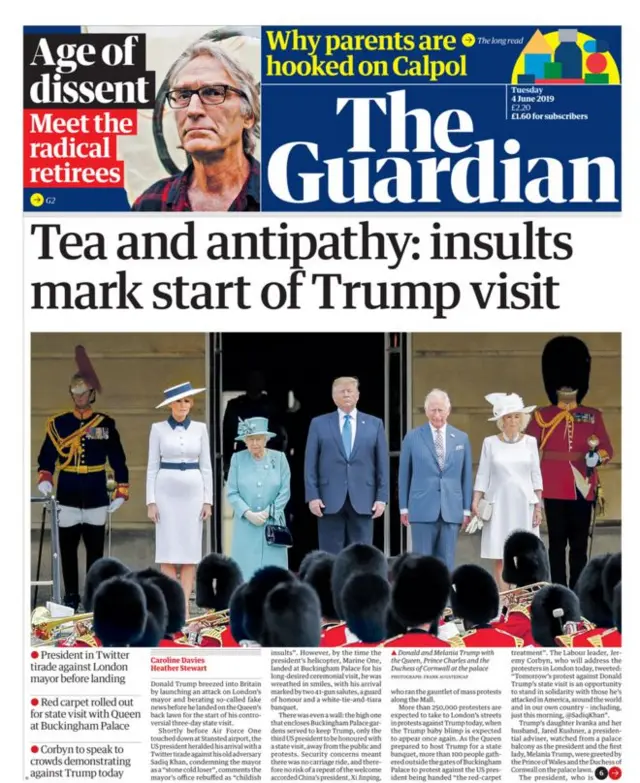 The Guardian front page