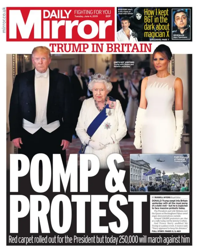 Daily Mirror front page