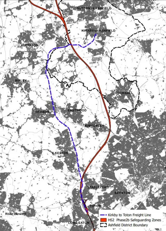 Kirkby to Toton freight line