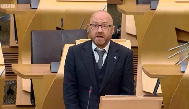 Scottish Green Party co-convener Patrick Harvie