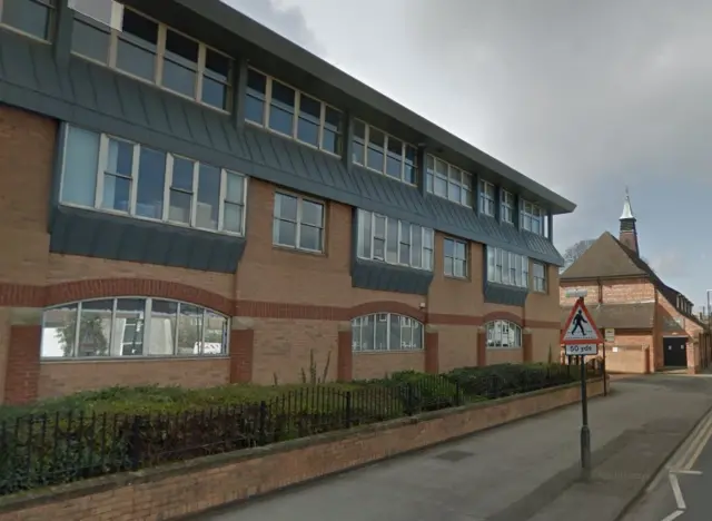 Police station and adjacent Lutterell Hall