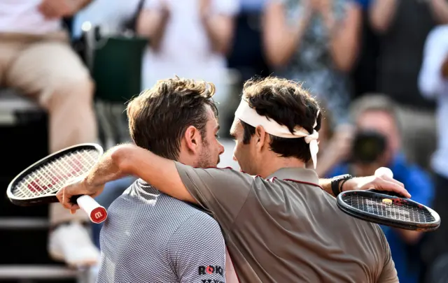 Stan Wawrinka and Roger Federer