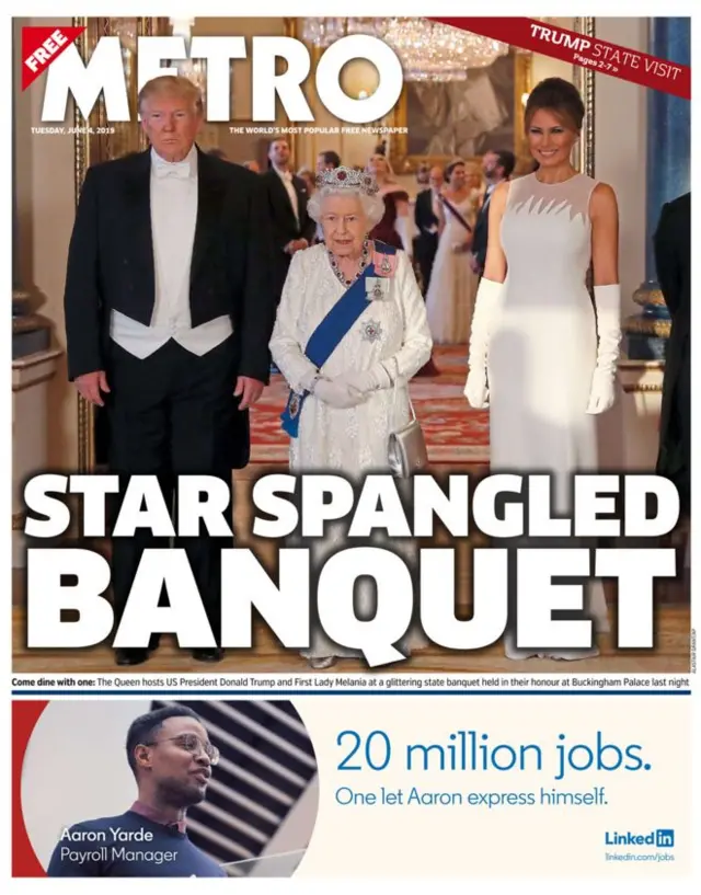 Metro front page