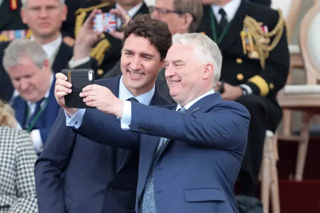 Canadian prime minister Justin Trudeau poses for a picture