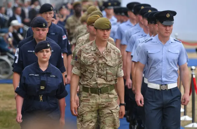 Current members of the British Navy, Army and Royal Air Force