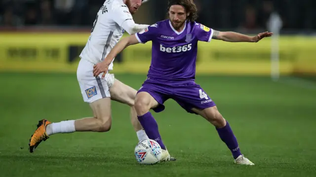 Joe Allen in action for Stoke City