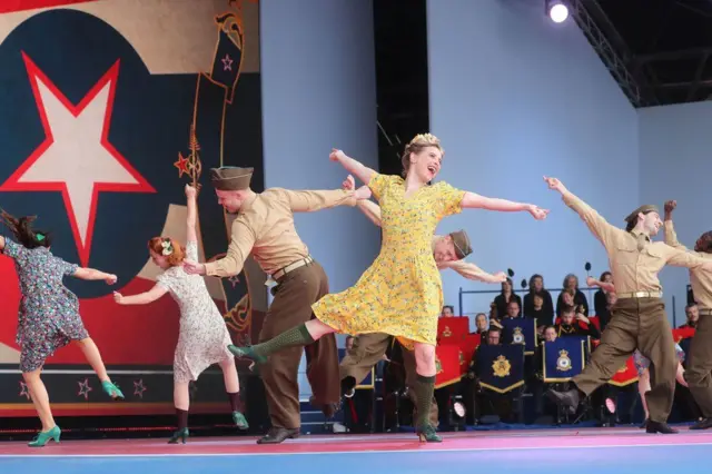 Dancers performed to 1940s music