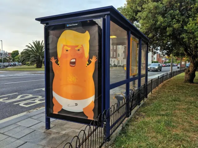 Trump baby blimp poster