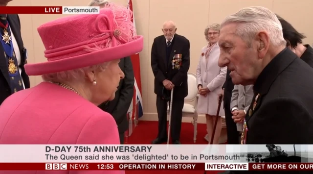 The Queen and a veteran