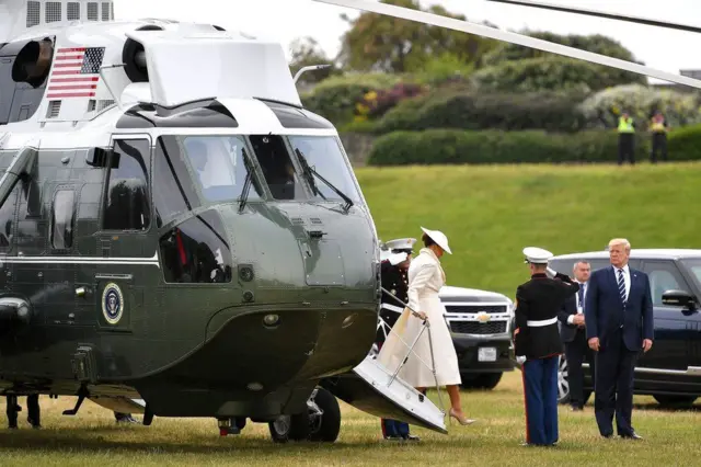 Mr and Mrs Trump in Portsmouth