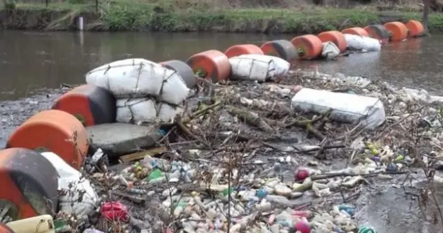 Litter in canal