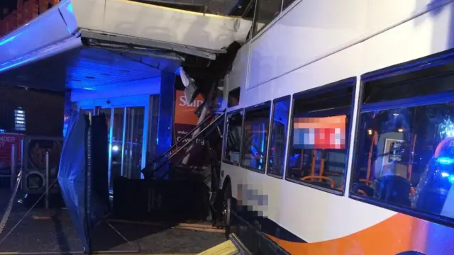 Scene of bus crash