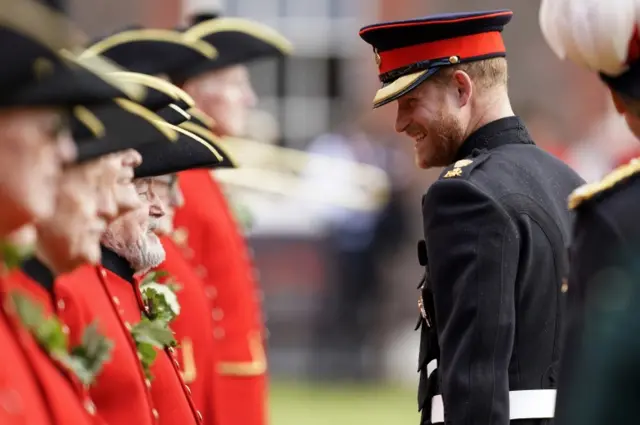 Duke of Sussex meets Chelsea Pensioners during the annual Founder"s Day Parade