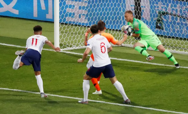 Jadon Sancho has a header saved