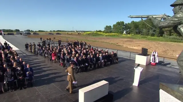 Statue unveiling in Normandy