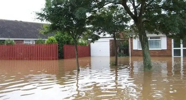 Flooded Filey street
