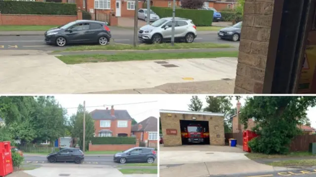 north hykeham traffic at fire station