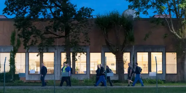 Workers leaving